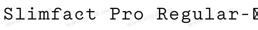 Slimfact Pro Regular字体转换 Slimfact Pro Regular字体转换